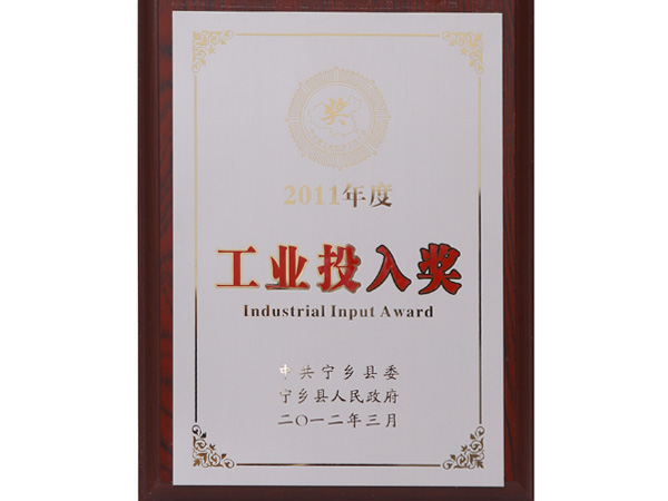 工业投入奖